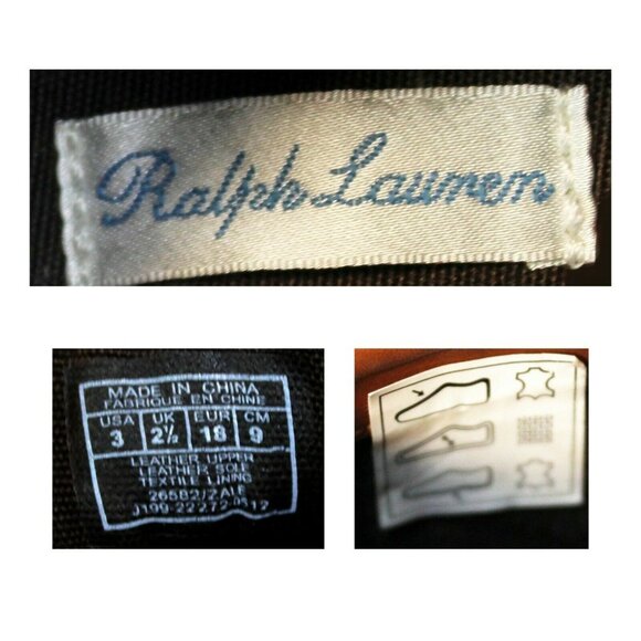 Ralph Lauren Layette Chocolate Suede Zale Sneakers Baby Infant 6-9 M Lace Up Box - Picture 9 of 12